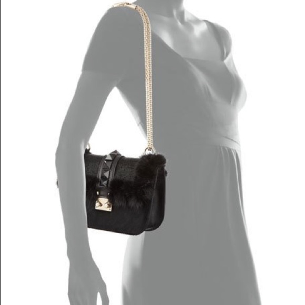 Valentino Garavani Small Fur Rockstad Bag